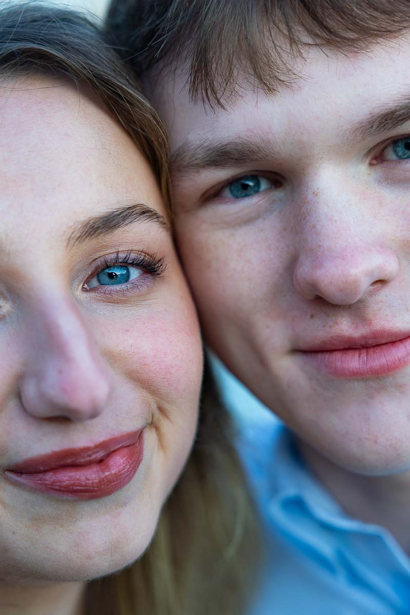 Closeup image of the faces photography technique for lifestyle photos