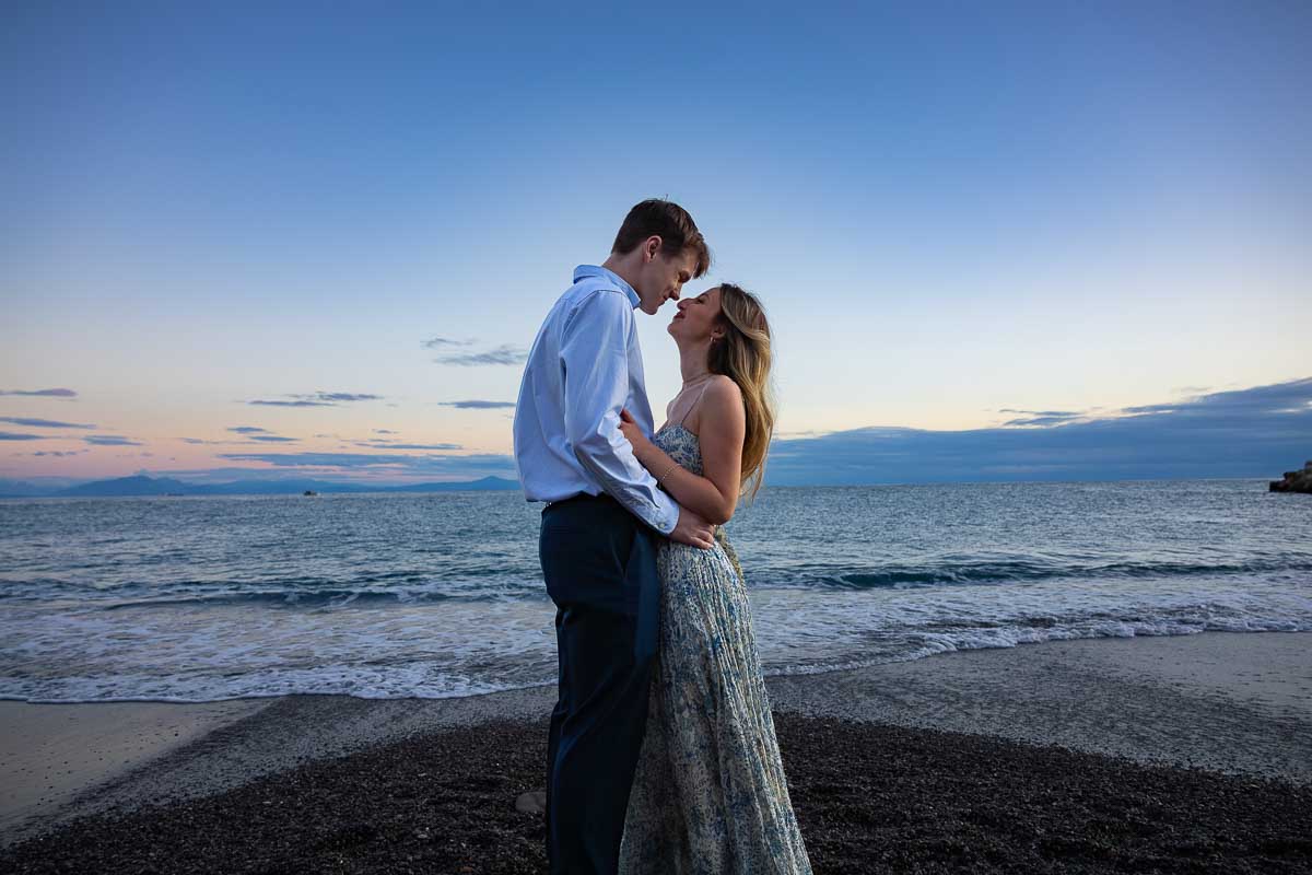 Artistic image couple facing one another gazing eyes converging lines and photos