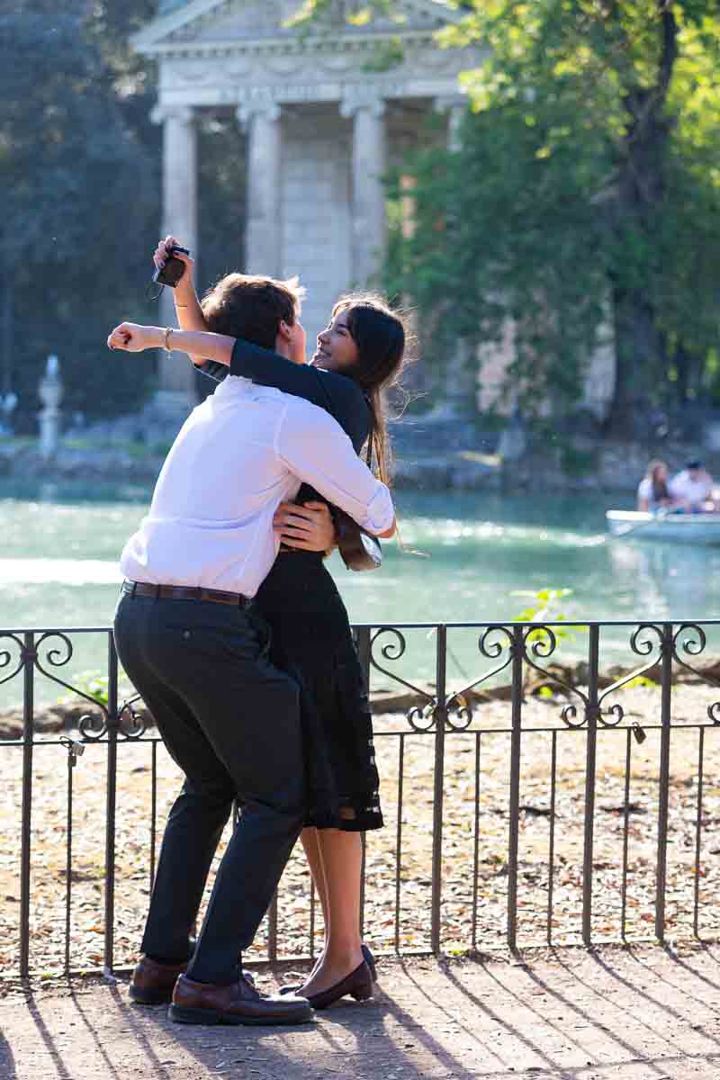 The happy moment in which she said yes immortalized in lifestyle photography and unique and creatives photos