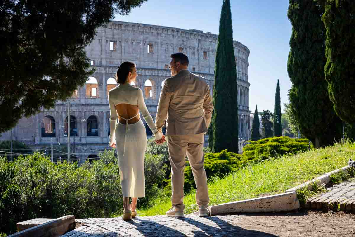 Close up photo of a couple looking at one another while being subject of photography during a lifestyle engagement photoshoot